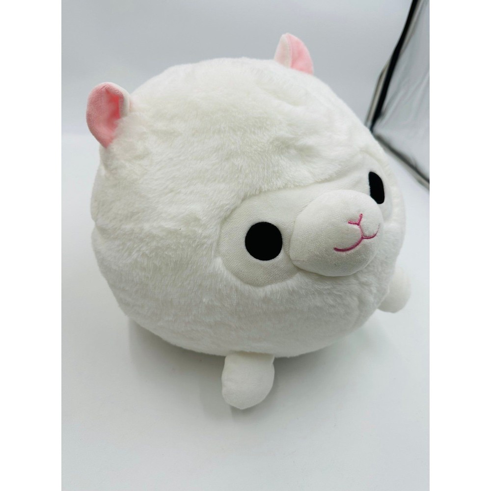 Takashoji Large Mochi Soft sheep alpaca Round 1 Plush 12 x 12 NWT